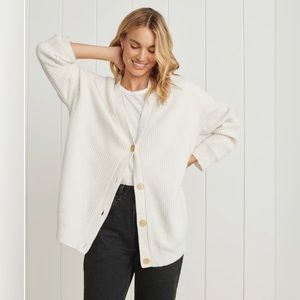 NWT Jenni Kayne Cashmere Cocoon in Ivory XXS